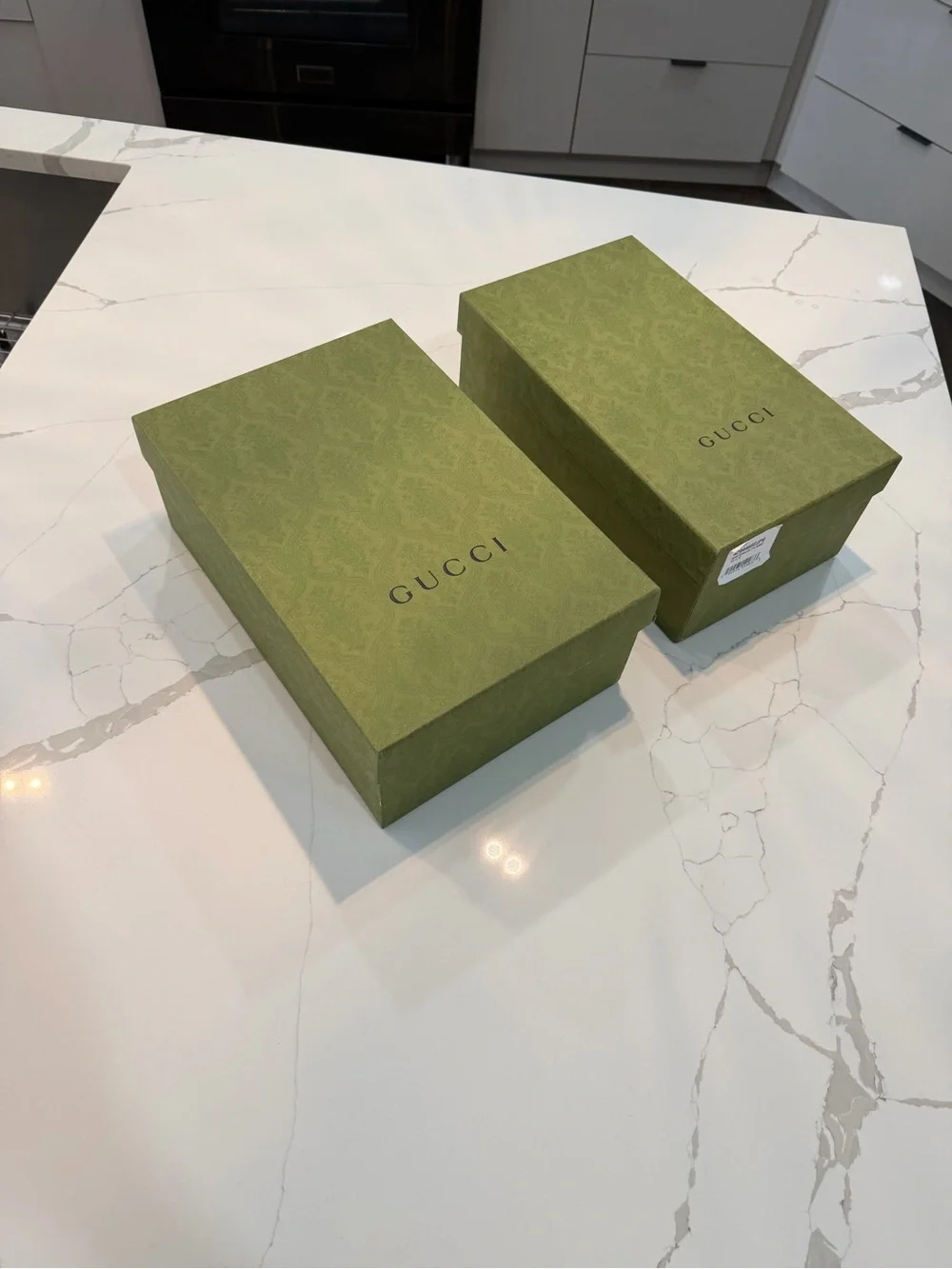 Gucci Olive Green Signature Logo Shoe Boxes - Pair